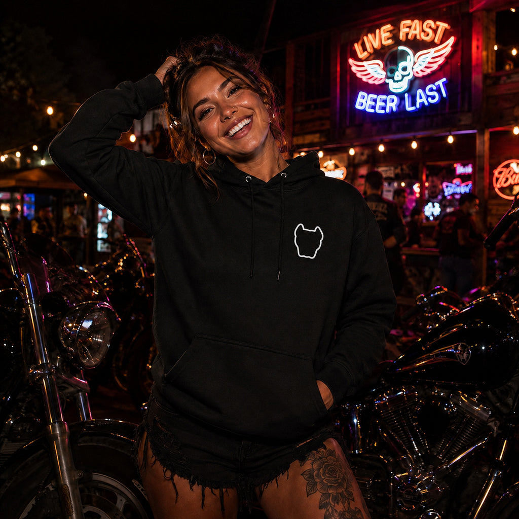 Dog Head Hoodie / Blank Back
